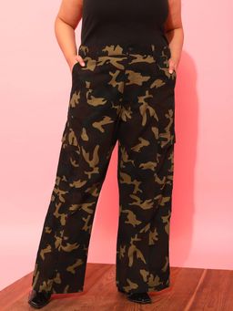CURVY STREET - Olive Wide Leg Trouser