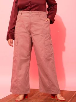 CURVY STREET - Pink Wide Leg Trouser