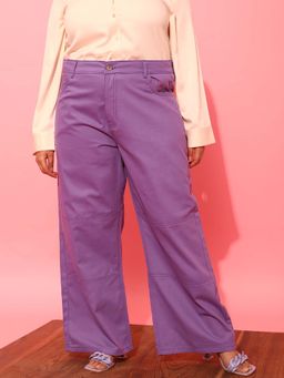 CURVY STREET - Lavender Wide Leg Trouser