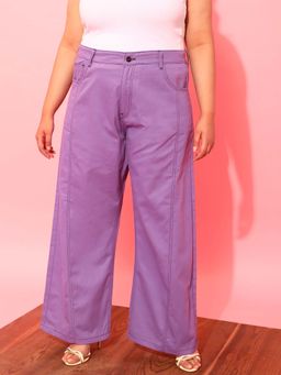 CURVY STREET - Lavender Wide Leg Trouser