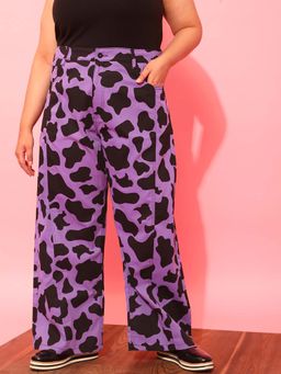 CURVY STREET - Lavender Wide Leg Trouser