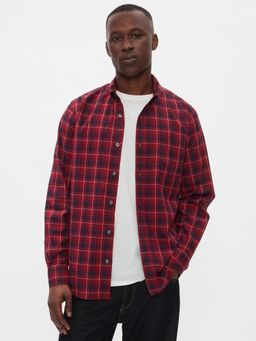 GAP - Men's Checks Full Sleeves Button-Down Collar Shirt