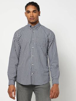 GAP - Men's Checks Full Sleeves Button-Down Collar Shirt