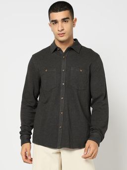 GAP - Men's Melange Full Sleeves Shirt