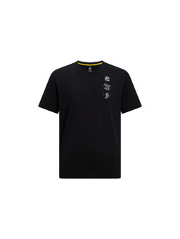 Under Armour - Mens Black Printed Half Sleeves T-Shirt