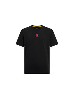 Under Armour - Mens Black Printed Half Sleeves T-Shirt