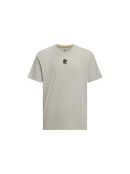 Under Armour - Mens Off White Printed Half Sleeves T-Shirt
