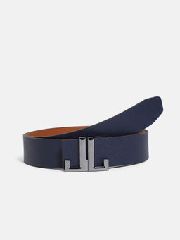 Jack & Jones - Navy Blue Premium Textured Leather Belt