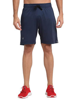 INVINCIBLE - Blue Men Melange Training Shorts