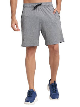 INVINCIBLE - Grey Men Melange Training Shorts