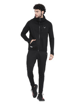 INVINCIBLE - Black Men Athleisure Tech Fleece Premium Tracksuit (Set of 2)