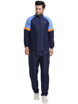 INVINCIBLE - Navy Blue Ceil Blue Men Classic Tracksuit (Set of 2)