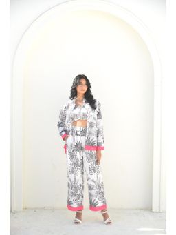 Branche - Noir Palm - Monochrome Tropical Co-Ord (Set of 3)