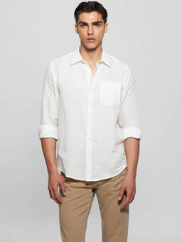 Guess - White Solid Shirt