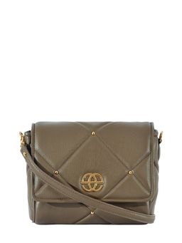 Eske - Light Taupe Checked Shoulder Bag for Women