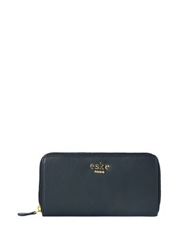 Eske - Blue Color Solid Zip Around Wallet for Women