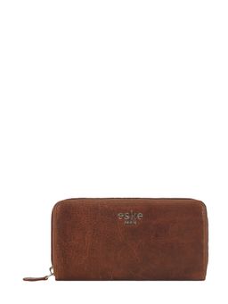 Eske - British Tan Color Solid Zip Around Wallet for Women