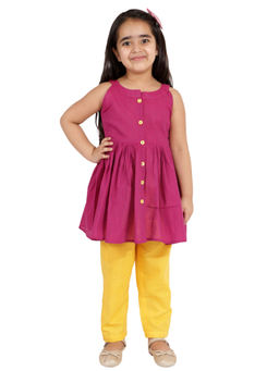 Vastramay - Girls Handloom Cotton Kurta and Straight Pant (Set of 2)