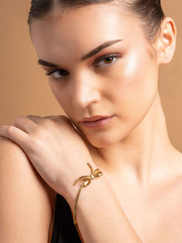 Vogue Panash - Women Brass Gold-Plated Wraparound Bracelet