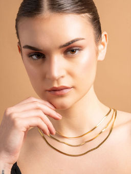 Vogue Panash - 18Kt Gold Plated Stainless Steel Tarnish-Free Waterproof Necklace