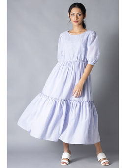 W - Blue Embroidered Dress