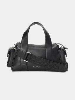 Calvin Klein - Logo Beige Polyurethane Handbag with Detachable Strap