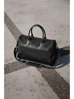 Snitch - Black Travel Duffle Bag with Detachable Strap