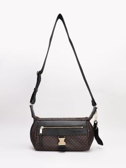 Calvin Klein - Printed Brown Nylon Sling Bag