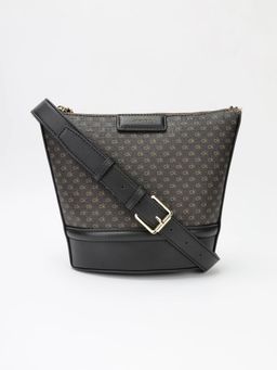 Calvin Klein - Typographic Brown Pvc Sling Bag
