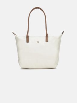 Tommy Hilfiger - Solid Off-White Nylon Tote Bag