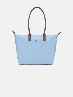 Tommy Hilfiger - Solid Blue Nylon Tote Bag