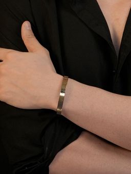 AANURA - Men 18K Gold Om Textured Anti-Tarnish Waterproof Kada