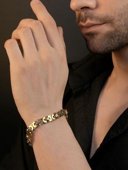 AANURA - Men 18K Gold Plated Anti Tarnish Waterproof Roller Bracelet
