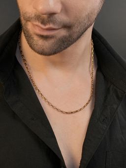 AANURA - Men 18K Gold Plated Waterproof Anti Tarnish Box Chain