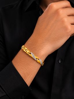 AANURA - Men 18K Gold and Rhodium Imperial Link Bracelet