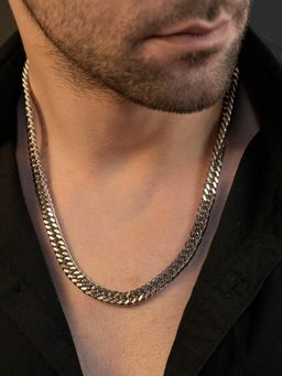 AANURA - Men Rhodium Plating Anti Tarnish Waterproof Bold Curb Chain