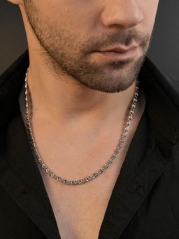 AANURA - Men Rhodium Plating Anti Tarnish Waterproof Scroll Chain