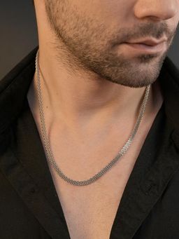 AANURA - Men Rhodium Plating Anti Tarnish Waterproof Mesh Chain