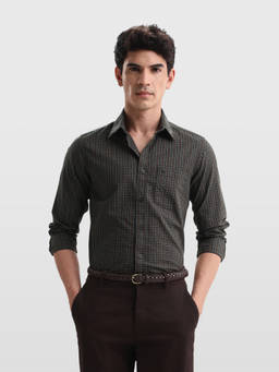 Arrow Sports - Men Brown Chelsea Slim Fit Twill Shirt