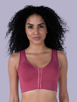 SOIE - Women Front Closure Full Coverage Non Padded Non Wired Posture Correction Bra
