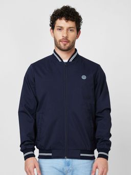 Spykar - Straight Fit Classic Collar Full Sleeve Navy Blue Jacket