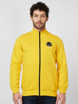 Spykar - High Neck Full Sleeve Yellow Sweatshirt