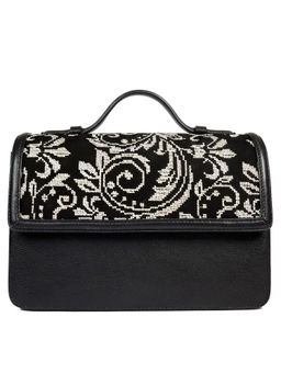 The Leather Garden - Black Tulip Black Sling Bag