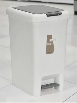 At Home by Nilkamal - Polypropylene 15 L Pedal Press Dustbin - Grey