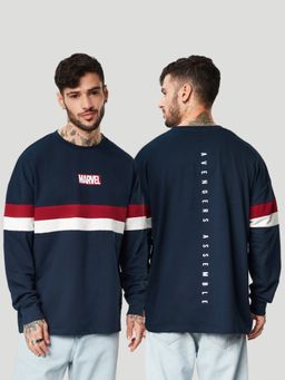 The Souled Store - Marvel Avengers Assemble Oversize Full Sleeve T-Shirts for Men