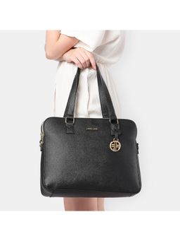 Lavie Luxe - Black Synthetic Leather Women Laptop Bag
