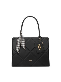 Lavie Luxe - Women's Quare 14 Inch Laptop Satchel Handbag (Black)