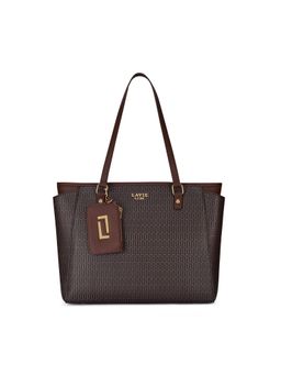 Lavie Luxe - Brown Synthetic Leather Women Tote Bag with Pouch