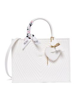 Akiki London - White Vegan Leather Women Satchel Bag