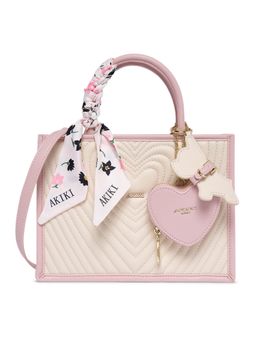 Akiki London - Beige Vegan Leather Women Satchel Bag